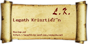 Legath Krisztián névjegykártya