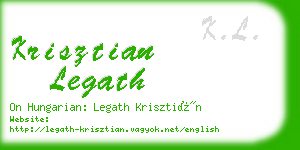 krisztian legath business card